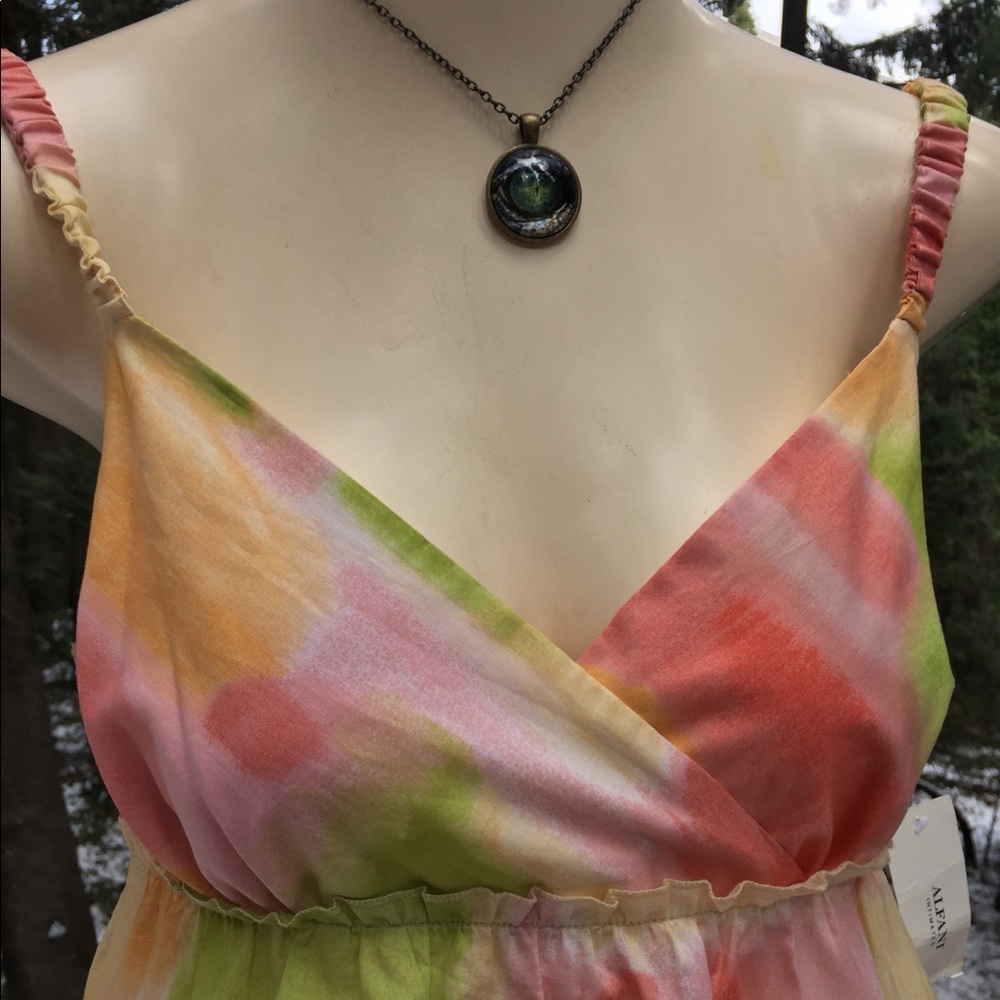 Alfani molted sherbet colored cotton chemisenight dress,HP25 - Picture 6 of 15